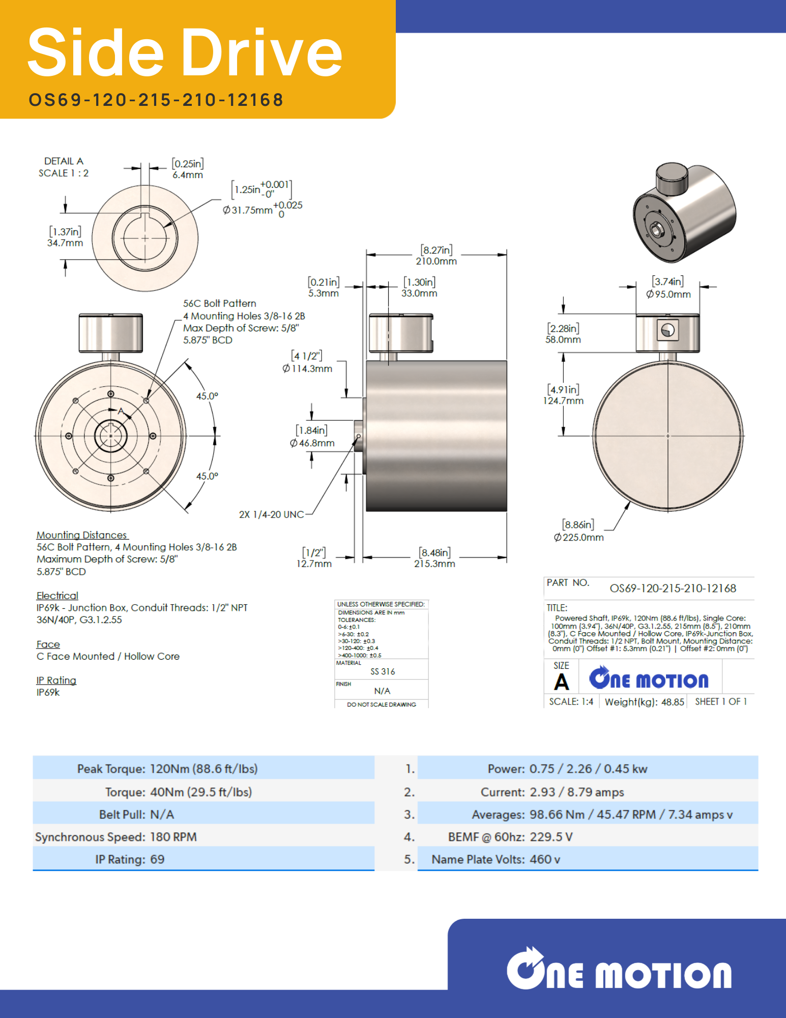 Side Drive Outrunner Design Cutaway