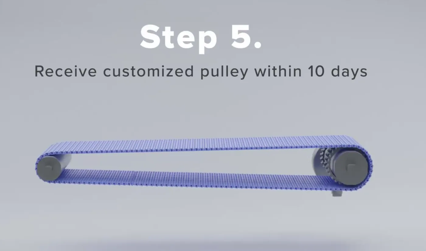 Step 5: receive your customized pulley within 10 days